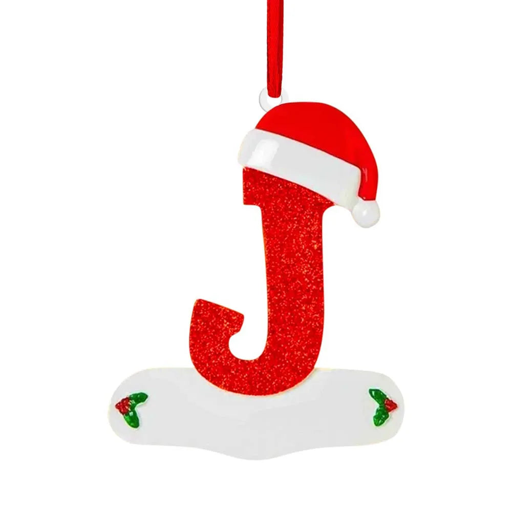 Personalize Decoração De Natal, 26 Letras, Pingente para Árvore De Natal Decor,DIY Nome Ornamento