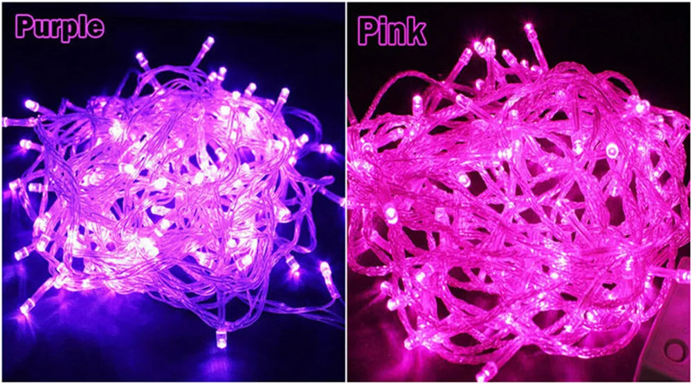 Luzes de natal 5m 10m 20m 30m 50m 100m led string luz de fadas 8 modos luzes de natal para festa de casamento luzes do feriado