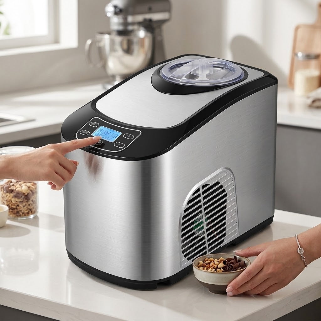 220v 140w inteligente automático comercial máquina de sorvete macio duro termostato ajustável manter frio máquina de gelato doméstico Kasa & Pet