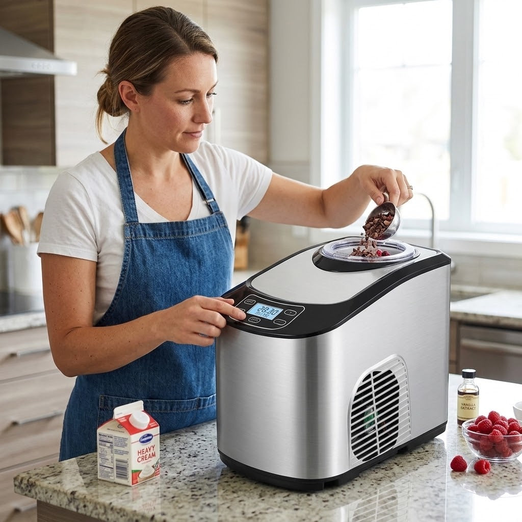 220v 140w inteligente automático comercial máquina de sorvete macio duro termostato ajustável manter frio máquina de gelato doméstico Kasa & Pet