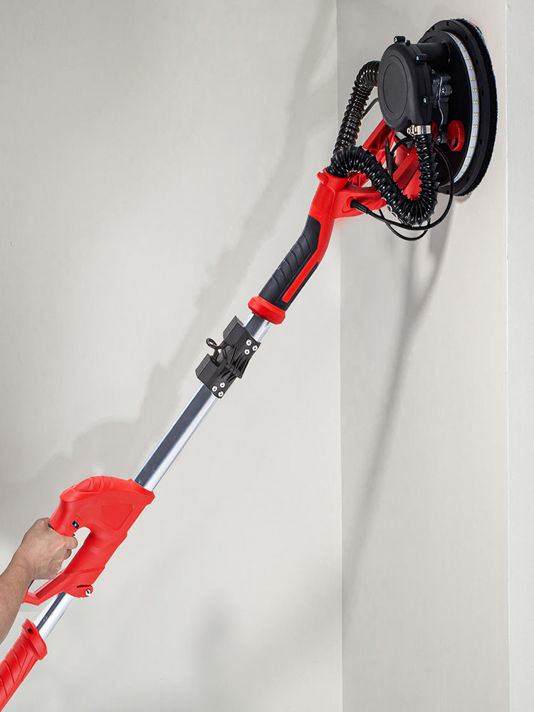 SucceBuy 850W Lixadeira para drywall Velocidade variável 800-1750 RPM Lixadeira elétrica para drywall Lixadeira dobrável com alça de telescópio