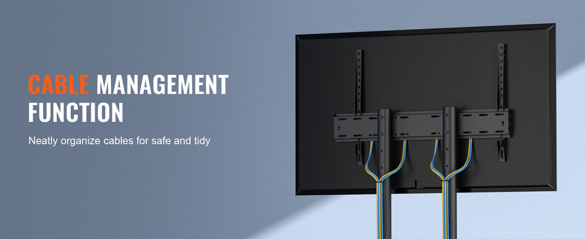 SucceBuy Suporte de TV móvel Suporte de TV com altura ajustável com rodas Bandeja dupla para dispositivos audiovisuais Suporte de TV rolante para quarto