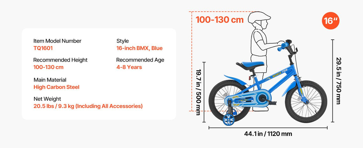 SucceBuy 14/16/18in Crianças Bicicleta Estilo BMX Crianças Bicicleta com Rodas de Treinamento Bicicleta Criança para Meninos e Meninas aprendendo a andar