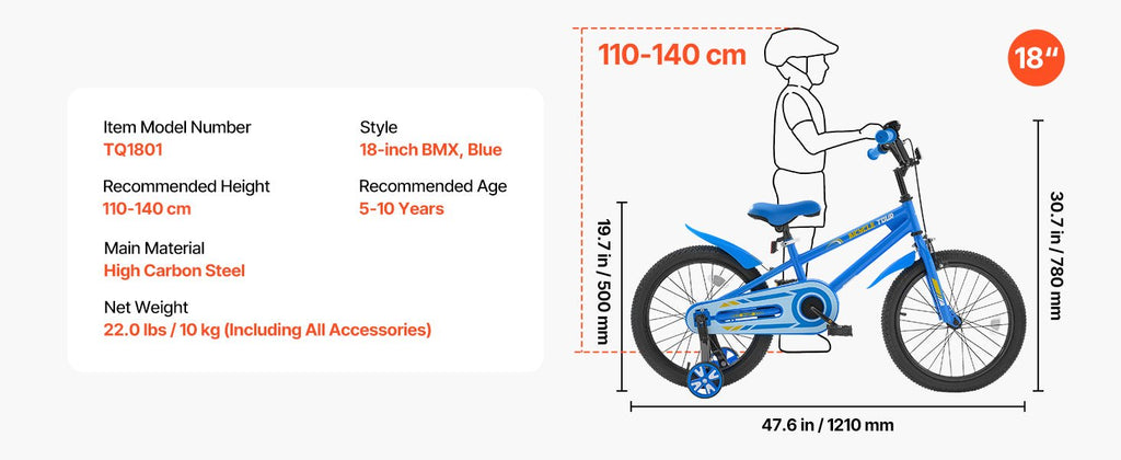 SucceBuy 14/16/18in Crianças Bicicleta Estilo BMX Crianças Bicicleta com Rodas de Treinamento Bicicleta Criança para Meninos e Meninas aprendendo a andar