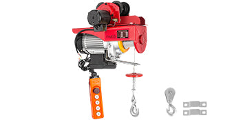 SucceBuy 1700LBS Guindaste Elétrico com Carrinho Levantador Portátil Guincho de Garagem Elevador de Esforço com Controle Remoto Com Fio