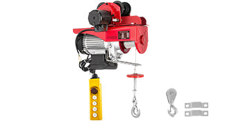 SucceBuy 1700LBS Guindaste Elétrico com Carrinho Levantador Portátil Guincho de Garagem Elevador de Esforço com Controle Remoto Com Fio