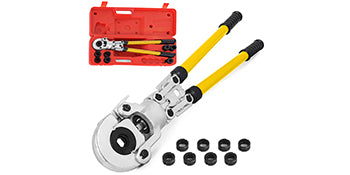 SucceBuy Ferramenta de crimpagem de tubo PEX de aço com matrizes tipo TH/U/V Kit composto de pinças de prensagem de encanamento de cobre multicamadas
