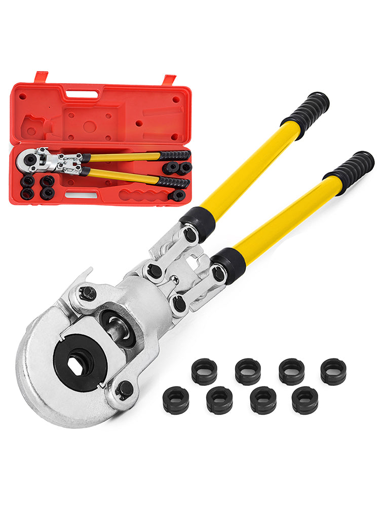 SucceBuy Ferramenta de crimpagem de tubo PEX de aço com matrizes tipo TH/U/V Kit composto de pinças de prensagem de encanamento de cobre multicamadas