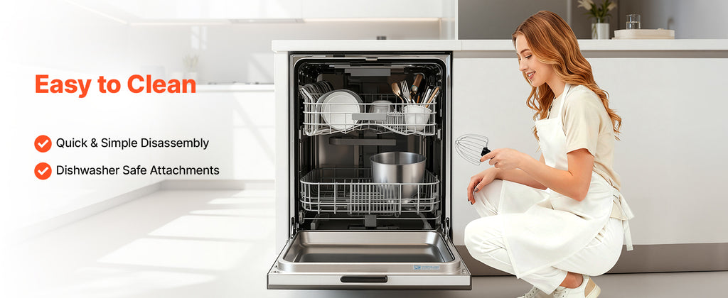 Batedeira Elétrica SucceBuy 5.7/6/7.8L, 1500W, Misturador de Massa, 6+ Velocidades, Batedeira com Cabeça Inclinável e Copo de Liquidificador de 1.5L