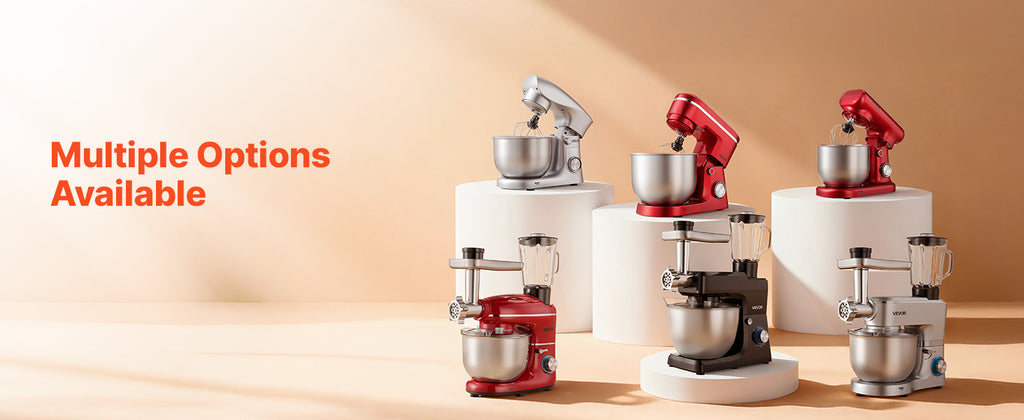 Batedeira Elétrica SucceBuy 5.7/6/7.8L, 1500W, Misturador de Massa, 6+ Velocidades, Batedeira com Cabeça Inclinável e Copo de Liquidificador de 1.5L